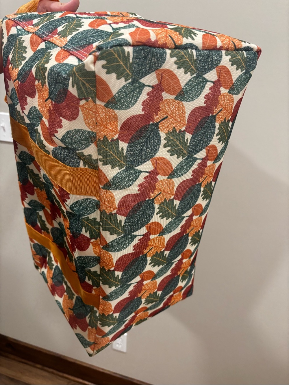 thirty-one Autumn Leaf Print Tote with Orange Handles - Picture 4 of 4